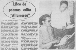 Libro de poemas edita "Altamarea".
