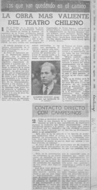 La Obra más valiente del teatro chileno.