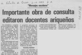 Importante obra de consulta editaron docentes ariqueños.