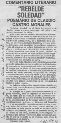 Rebelde soledad"