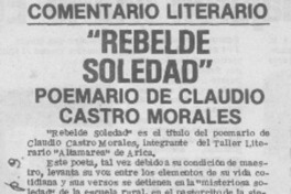 Rebelde soledad"