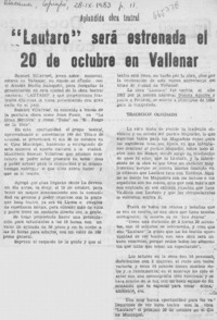 "Lautaro" será estrenada el 20 de octubre en Vallenar.