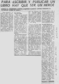 Para escribir y publicar un libro hay que ser un héroe.
