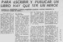 Para escribir y publicar un libro hay que ser un héroe.
