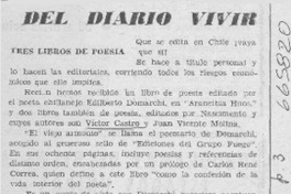 Tres libros de poesía
