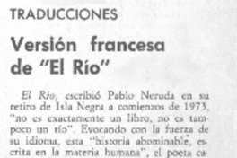 Versión francesa de "El Río".