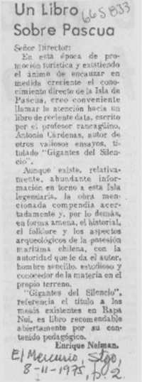 Un libro sobre Pascua