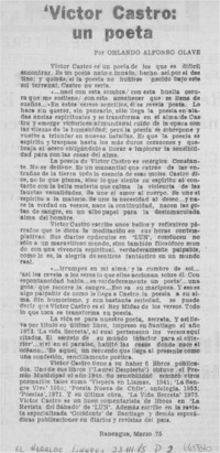 Víctor Castro: un poeta