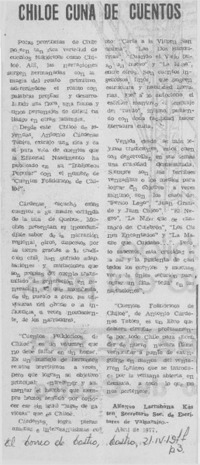 Chiloé cuna de cuentos