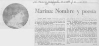 Marina: nombre y poesía