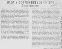 Usos y costumbres de Chiloé