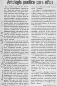 Antología poética para niños