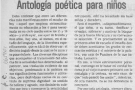 Antología poética para niños