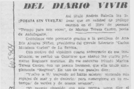 ¡Poesía sin vuelta!