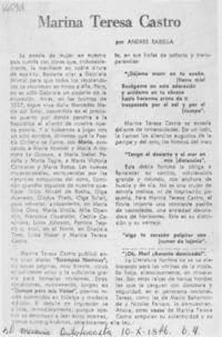 Marina Teresa Castro