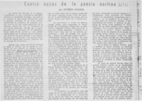 Cuatro voces de la poesía nortina.