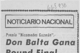 Don Balta gana round final.