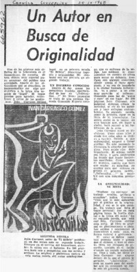 Un autor en busca de originalidad.  [artículo]