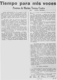 Tiempo para mis voces