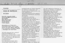 Casa de muñecas de Ibsen.