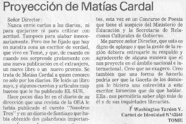 Proyección de Matías Cardal