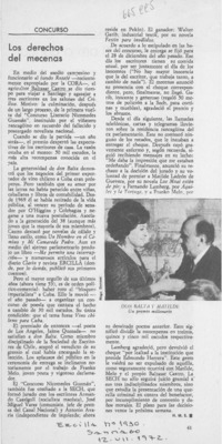 Los derechos del mecenas