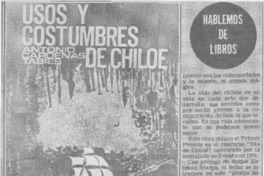 Usos y costumbres de Chiloé.