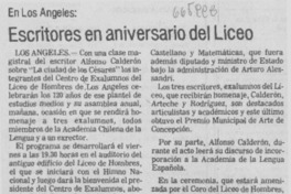 Escritores en aniversario del Liceo.