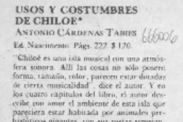 Usos y costumbres de Chiloé.