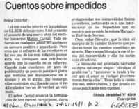 Cuentos sobre impedidos  [artículo]