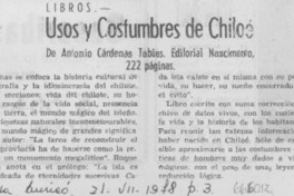 Usos y costumbres de Chiloé.