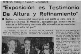 Exposición estestimonio de altura y refinamiento".