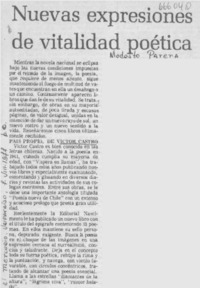 Nuevas expresiones de vitalidad poética