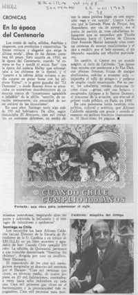 En la época del centenario.