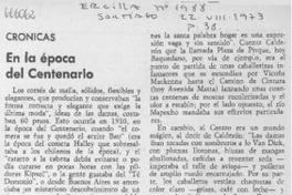 En la época del centenario.