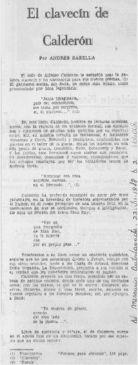 El clavecín de Calderón