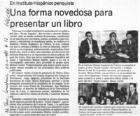 Una forma novedosa para presentar un libro.  [artículo]