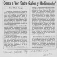 Corra a ver "Entre gallos y medianoche"