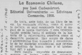 La Economía chilena.