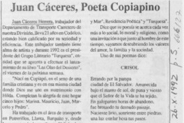 Juan Cáceres, poeta copiapino.