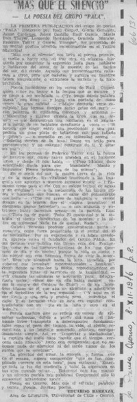 Más que el silencio