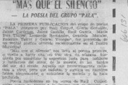 Más que el silencio