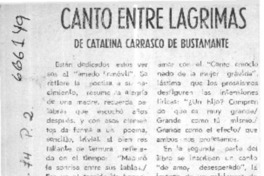Canto entre lágrimas  [artículo] Alberto Arraño.