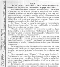 Canto entre lágrimas.  [artículo]