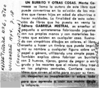 Un burrito y otras cosas  [artículo] Sonia Quintana.