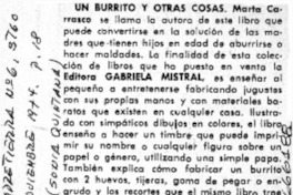 Un burrito y otras cosas  [artículo] Sonia Quintana.