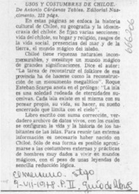 Usos y costumbres de Chiloé.