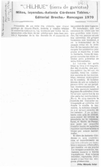 Chilhué (tierra de gaviotas)