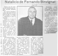 Natalicio de Fernando Binvignat.