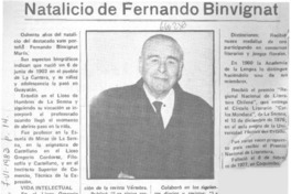 Natalicio de Fernando Binvignat.